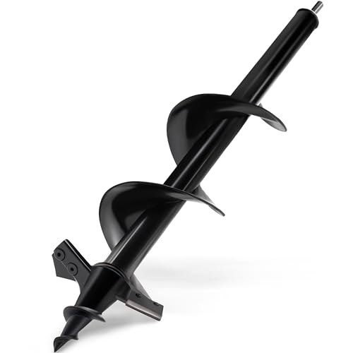 SYITCUN Auger Drill Bit for Planting - 4'X16' Heavy-Duty Auger Post Hole Digger for Fence - 3/8' Hex Drive Drill