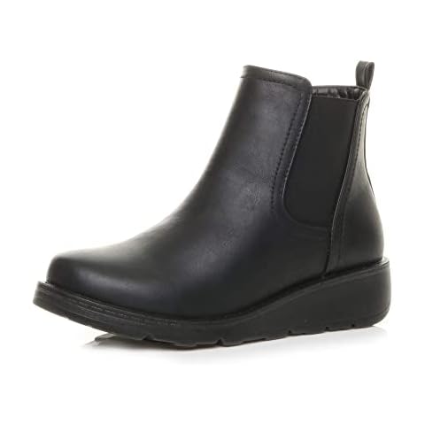 AJVANI Low Wedge Heel Chelsea Boots Cover