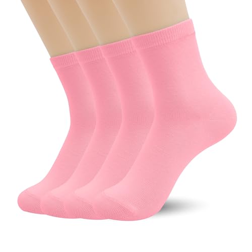 Image of Azwelier Unisex Colorful Quarter Ankle Athletic Socks Breathable Cotton Blend Crew Style 4 Pairs Pack