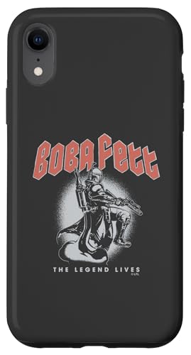 Coque iPhone XR Star Wars Boba Fett au look effet usé et antichoc intégral
