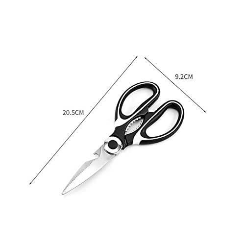 Schere, geeignet für Büro und Handarbeit, Edelstahlmaterial, Größe: 20,5 * 9,2 cm, mit schwarzem, bequemem Griff