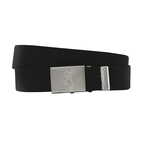 Browning Men's Casual Trim to Fit Webbing Belts, Black, One Size