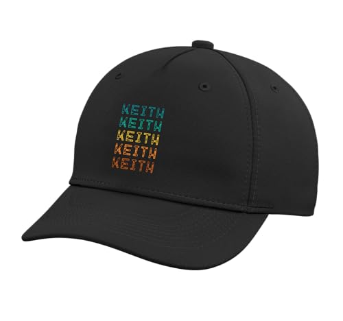 Funny Keith Shirts Boys Retro Vintage Keith Lover Adjustable Printed Baseball Hat, Black