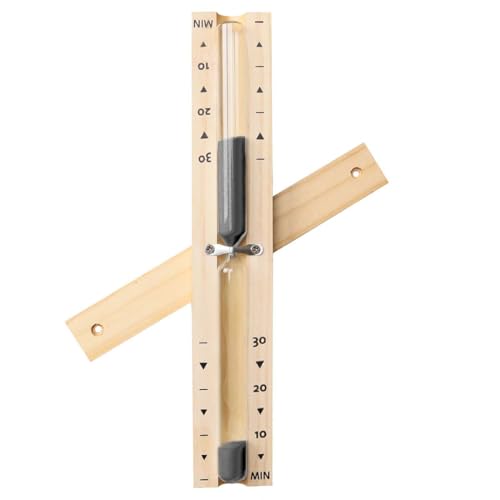 SuLiao Sanduhr Sauna, Sanduhr 30 Minuten, Schwarze 30 Minuten Hölzerner Sand, Drehung der Dhamuhr, Reldo De Arena, ist mit Zeitgläsern im Zeitkanal Sandale und Baloo Betäubt