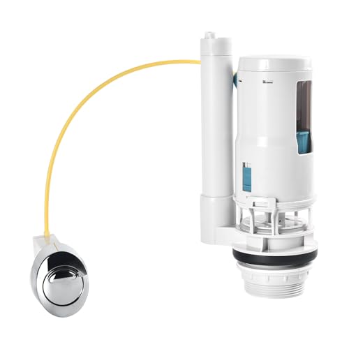 Dual Flush and Fill Toilet Cistern, 2 Inch Push-Type Wire-Controlled Split Drain Valve, Split Toilet Dual Flush Valves Push Button Fill Valve