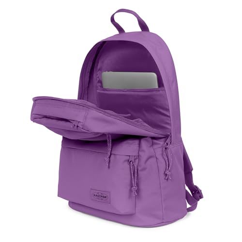 Image of EASTPAK Padded Double - 24L Squared Backpack with Dual Front Pockets, 13 inch Laptop Sleeve, Bottle Holder & Padded Straps, Orchid Purple