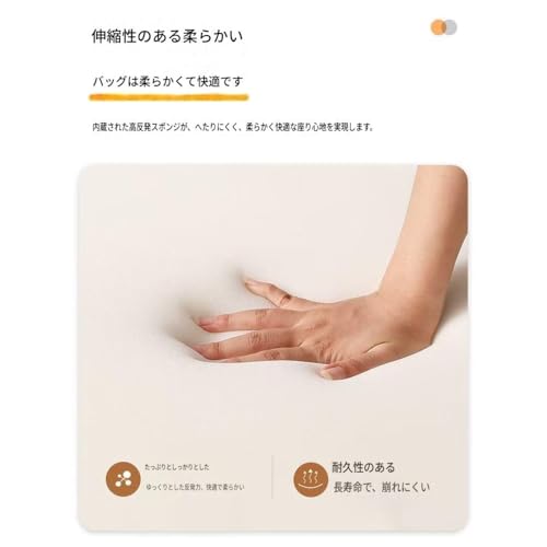 AweFun オットマン 木製 足置き台 スツール 低い腰掛け ハンドル付き 天然木 高弾性クッション 滑り止め おしゃれ 靴交換低いスツール リビング/玄関/寝室適用 (イエロー,s) [4]