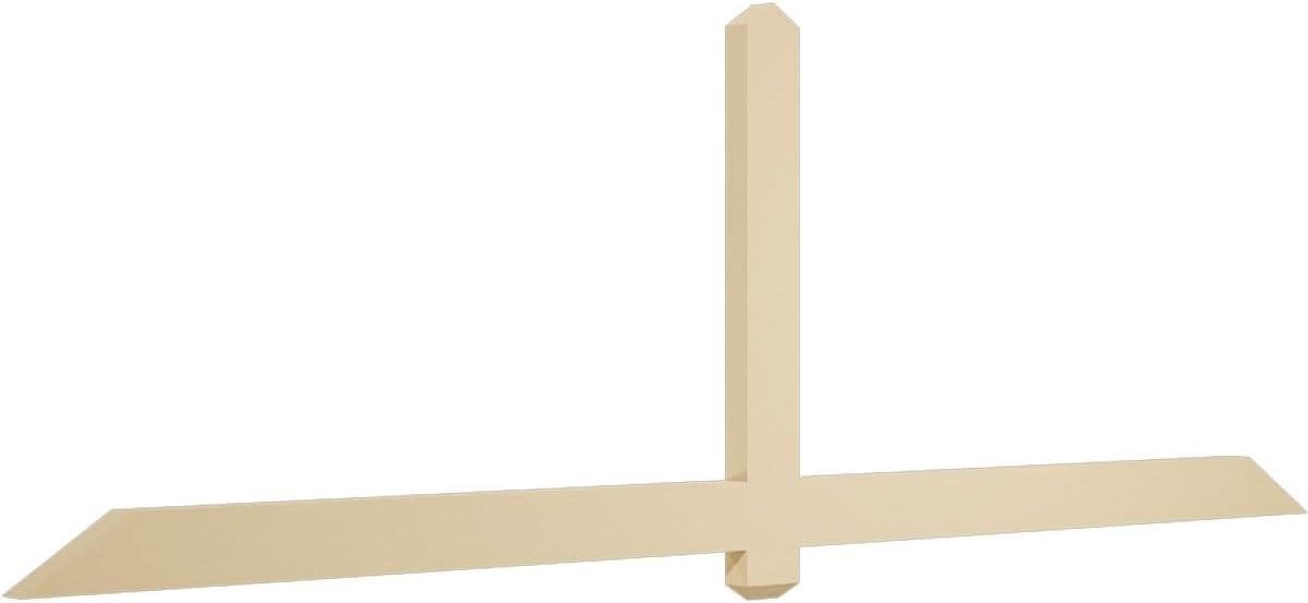 96"W x 32"H x 2"D x 4"F, 8/12 Pitch, Eugene Signature Urethane Gable Bracket, Primed Tan
