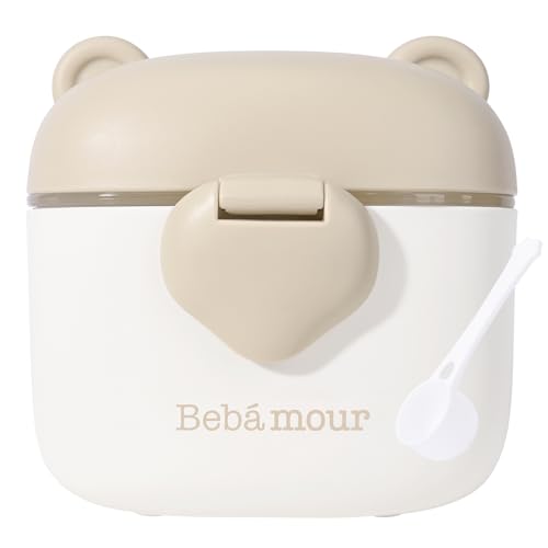 Image of Bebamour Baby Formula Dispenser On The Go, Formula Container to Go, Formula Holder for Travel, Candy Fruit Snack Storage Container with Scoop and Leveller (Coffee)