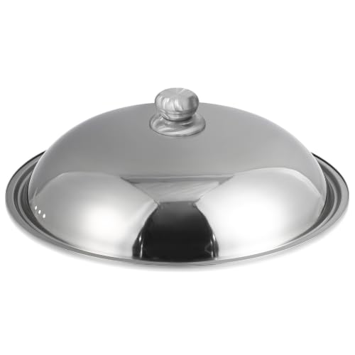 Tapa de acero inoxidable de 36cm con perilla antiescaldadura resistente a salpicaduras 2