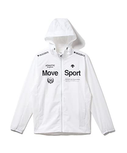 [デサント] ウォームアップジャケット トレーニング フーデッドジャケット はっ水 軽量 ストレッチ UVカット UPF50＋MOVESPORT メンズ WH XA