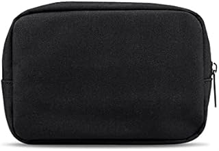 ERCENTURY Universal Electronics/Accessories Soft Carrying Case Bag, Durable & Light-weight,Suitable for Out-going, Business, Travel and Cosmetics Kit (Black-Small)