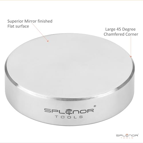 Splenor Tools Steel Bench Block - Flat Anvil Jewelers - Solid Metal Bench Block for Jewelry Repairing & Metal Stamping