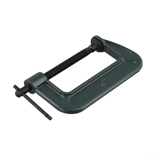 Pince en plastique forgé à 90° en forme de G pour le travail du bois, le métal et la fixation en acier, mâchoires réglables robustes et dentelées (10,2 cm)
