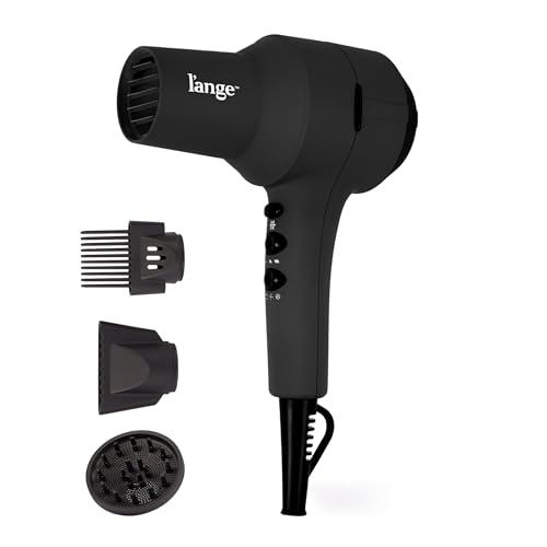 L'ANGE HAIR PowerStyle Ionic Turbo Hair Dryer | 1875W Fast Drying & Precision Styling for Long-Lasting, Frizz-Free Looks | Advanced Ionic Technology Smooths & Shines Hair (Black)