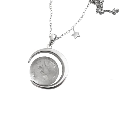 Space & Meteorite - Real Moon Dust Meteorite Necklace, NASA Space Gifts for Men & Women, Moon Rock, Astronomy