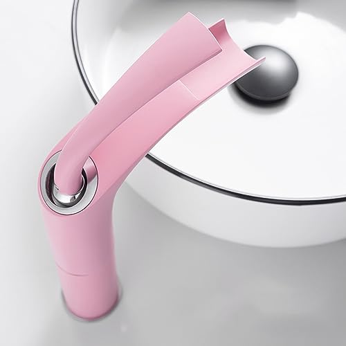Robinet mitigeur cascade en laiton noir LWX avec bec déverseur ouvert