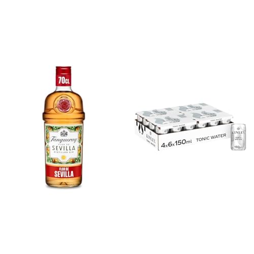 Tanqueray Flor De Sevilla Distilled Gin - 700 Ml -Kinley Tonic Water 4x6x150ml