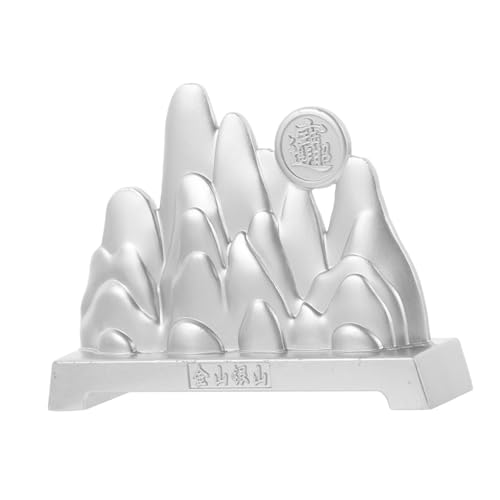 Sculpture de montagne chinoise en alliage doré lot de 4 pièces pour décoration de bureau