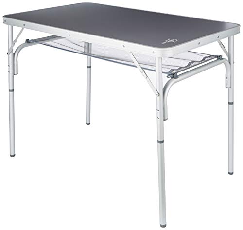 Sunny Days Campingtisch 120x60x67cm - Faltbar, Aluminium, Grau, Outdoor
