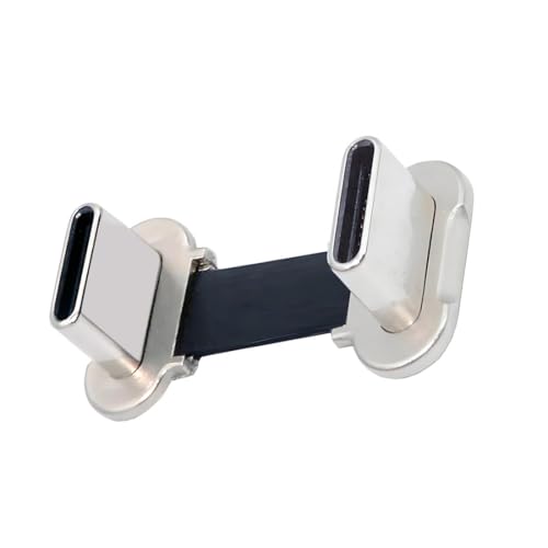 MISYNLON Cavo USB C corto extra flessibile, 90 gradi tipo C maschio a maschio PD 65
