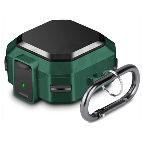 Image of ELOR Hybrid Eggshell Case Cover with Lock Compatible with Samsung Galaxy Buds 4 | 4 Pro (Earbuds Not Included) (Leaf Green)