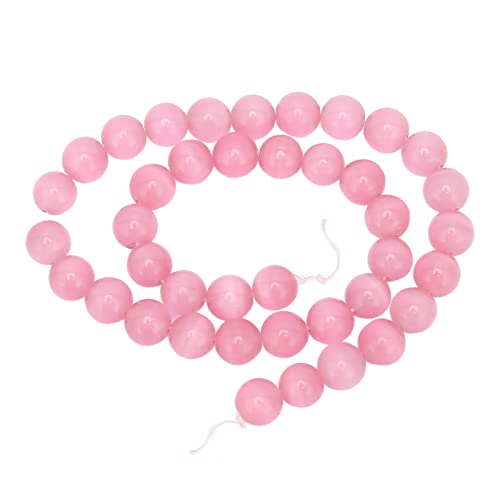 ZLXCAOB DIY Beads Glossy Smoother Excellent Polishing Cat's Eye Beads for DIY Crafts Bracelets Necklaces Earrings Rings (Rose)