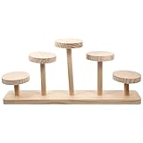 Présentoir en bois : finitions soignées, angles arrondis, toucher agréable, stabilité optimale. idéal pour présenter gâteaux et bijoux