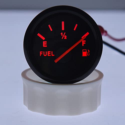 Geloo Auto Digitale Brandstof Niveau Meter 52mm 0 ~ 190 ohm E-1/2-F voor Motorfiets Auto Boot 12V 24V met Rode Backlight IP67 Waterdicht - Afbeelding 3