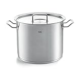 Fissler Original-Profi Collection / hoher Kochtopf (Ø 28 cm, 14L) aus Edelstahl, Töpfe inkl. Metall-Deckel, Innen-Skalierung – Induktion