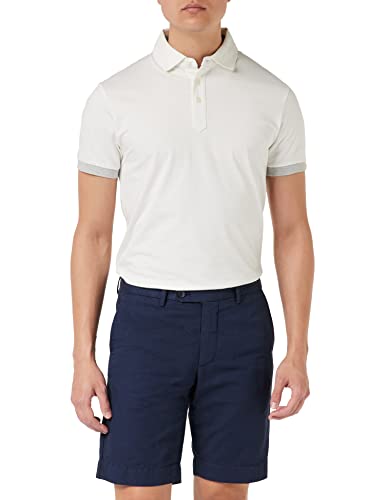 Hackett London Linen Texture Shorts Pantalones Cortos, Navy Blazer, 44W para Hombre