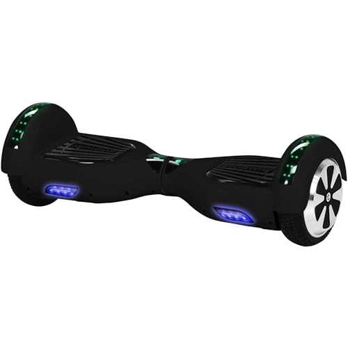 Robway W1 Hoverboard - Das Original - Marken Akku - Self Balance - 22 Farben - Bluetooth - 𝟮 x 𝟯𝟓𝟬 Watt Motoren - App - Led (Schwarz Matt)
