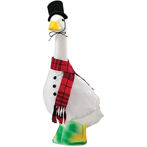 Fox Valley Traders Snowman Goose Outfit, Fits Large 23" H Statue, Seasonal Décor, 100% Polyester, by GagglevilleTM Cover