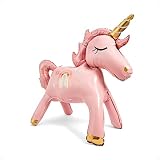 Giant Self Standing Unicorn Balloons, Unicorn Birthday Decorations for Girls, Unicorn Mylar Balloons