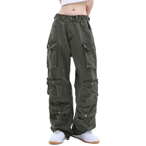 Men's Pants American High-Street Multi-Pocket Loose Workwear Wide Leg Casual Commute Trousers3