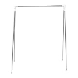 Perchero Plegable Compacto y Ligero, Perchero Telescópico de Viaje de Altura Ajustable, Tendedero de Acero Inoxidable con Bolsa de Almacenamiento