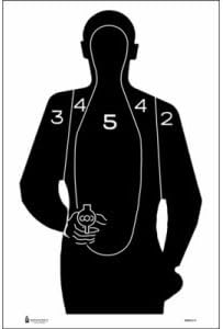 PAPER DOD STANDING MAN WITH GUN TARGET 50 PACK