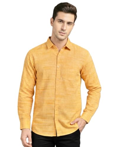 Image of Men's Pure Cotton Khadie Shirt Regular Fit Casual Formal Wear
