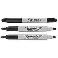 Sharpie Rotuladores permanentes de doble punta, tinta negra,