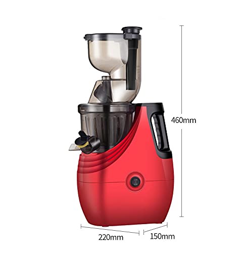 Wxlbhd Juicer Vertical Slow Masticating Juice Extractor Compact Design With Automatic Pulp Ejection, Slag Juice Separation Large-Caliber Fruit And Vegetable Juicer,150-Watt, Red #TOP6
