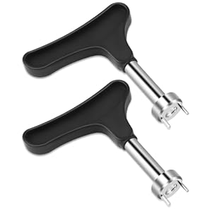 2PCS Golf Spikes Wrench, Professional Golf Spike Removal Tool, Universal Black Metal Golf Shoe Spike Tool Golf Cleat Tool