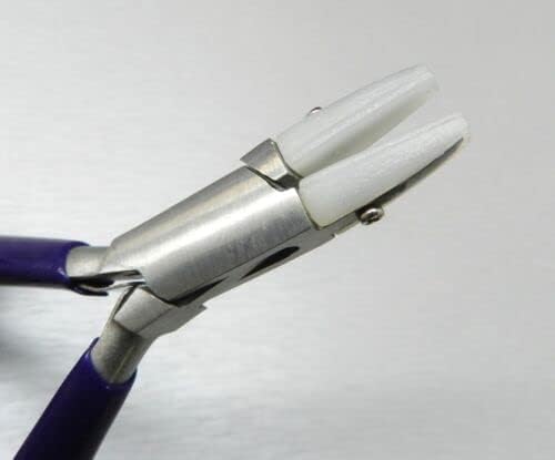 Pliers Nylon Jaw Chain Nose Jewelry Bead Wire Working Form Bending Tool Plus Extra Set of Nylon Jaws Included By JTS