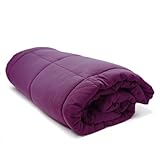 Yogibo CozyBo Double All-Season Blanket, Lightweight, Soft, Cozy, Sensory Blanket for Couch, Sofa Thick Throw Filled with Special FiBeads, Extra Large, Deep Purple