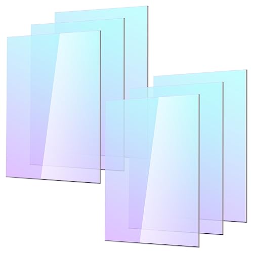 6 Piezas Hoja de Plástico Acrílico A4, 297 x 210 mm Plexiglás Acrílico Arcoíris Láminas de plástico acrílico - 2mm - Hojas De Plástico Brillante Arcoíris Tableros para pintura, marco imagen, impresión
