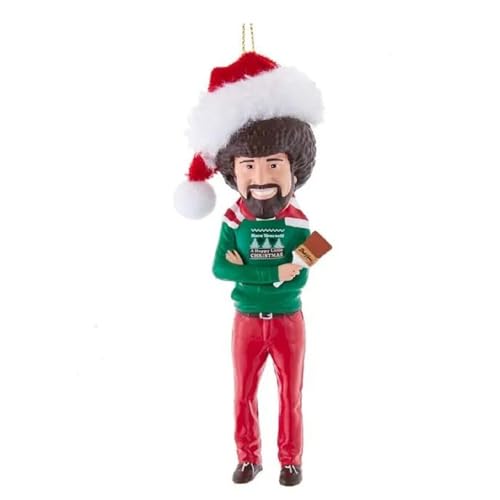 Bob Ross w/Hat Blown Molded Ornament
