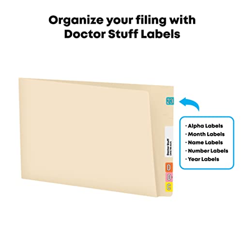 Doctor Stuff Manila Pocket File Folders - Mini Size Reinforced End Tab Pocket, 11 Pt Manila Stock, Carton Of 500 #TOP3