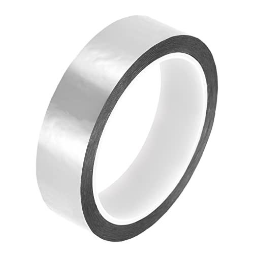 MECCANIXITY Silver Tone Metalized Tape 1 Inch x 55 Yards Decor Tape for Detailing Accent Wall, Graphic Arts