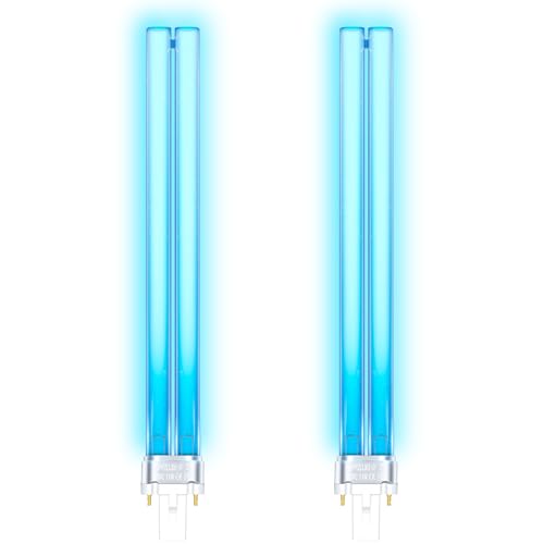 UPPZLLXU 11W Ampoule de Remplacement UVC G23 PLS, Ballast Inductif, pour Clarificateur Bassin, Filtre UVC, Élimine Bactéries, Algues Efficacement pour...
