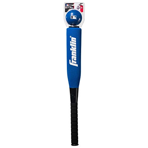 Franklin Sports Mlb Kids Foam Baseball Bat + Ball Set - Soft Jumbo Foam Bat + Foam Baseball For Kids + Toddlers - Youth Bat Set - 24” Assorted Colors #TOP1