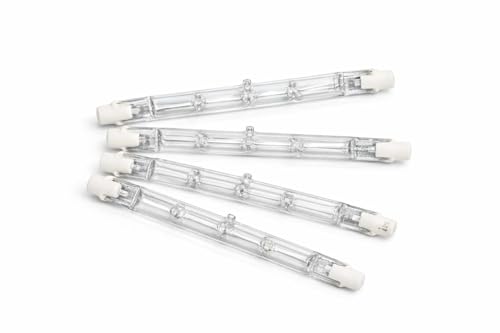 Zylora R7s Halogen Light Bulbs 118mm 200W Dimmable R7S Linear Bulb J118 230V 2000lm Tungsten Halogen Floodlight 2700K Warm White Security & Outdoor Light Bulb 4 Pack